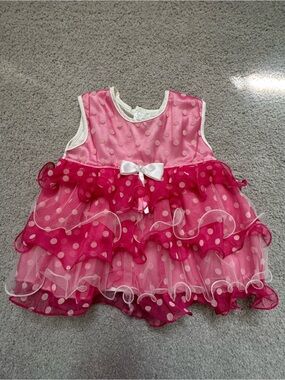 Pink ruffle dress